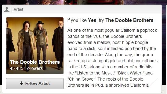 "Spotify, Yes, DoobieBros"