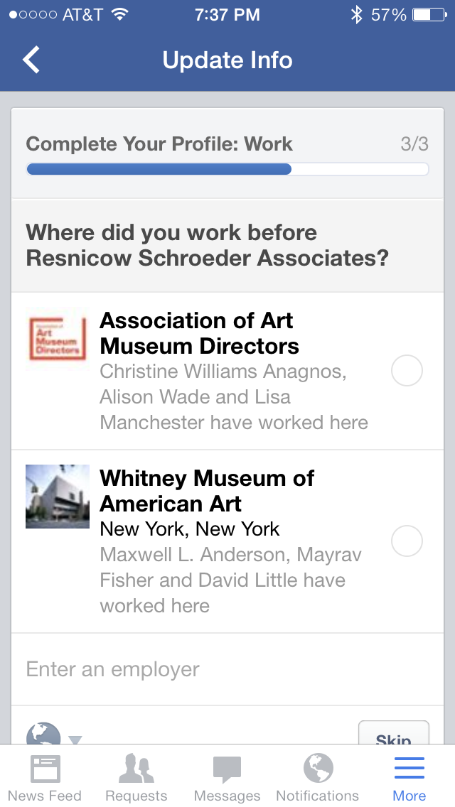 "Facebook: Where Did You Work Before..."